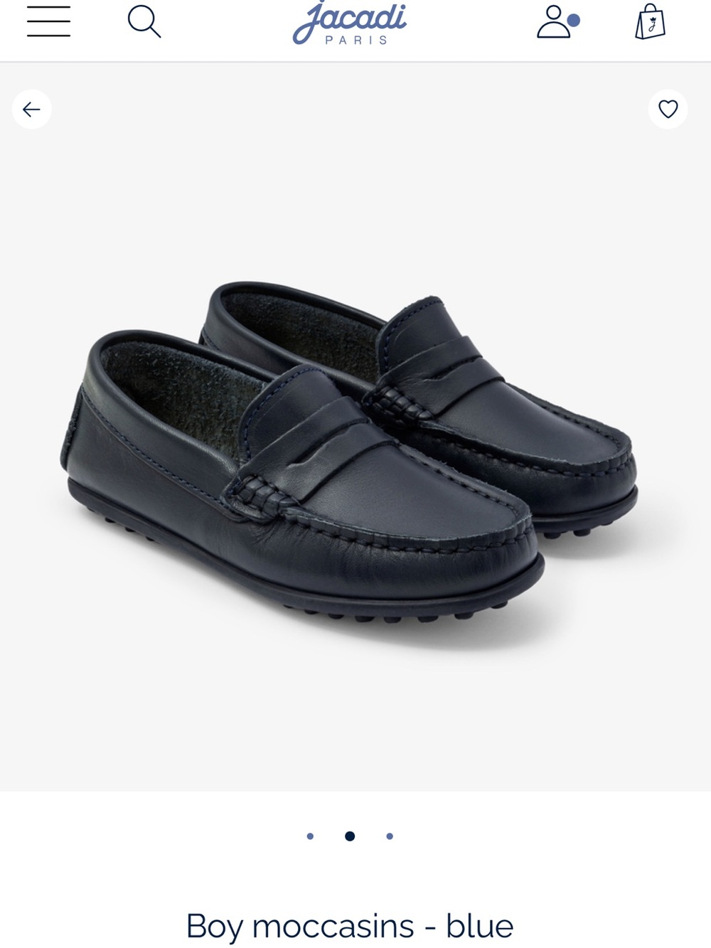 Jacadi Navy Blue Boy Moccasins